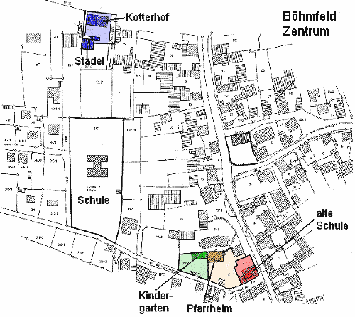 Lageplan von Böhmfeld Ortsmitte